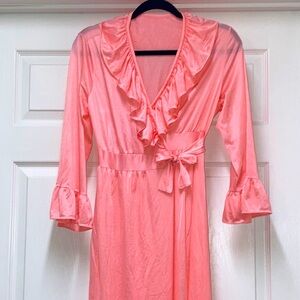 Vintage Silky Ruffled Robe